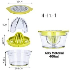 Presse-agrumes Orange, Presse-agrumes Manuel Au Citron Avec Râpe à Mesurer Intégrée, Presse-agrumes Manuel Multifonction Avec Plusieurs Tailles -Petit Électroménager 80549608 3