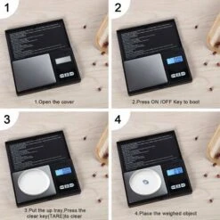 Balance De Précision, 500g/0.01g, Balance De Cuisine, Balance De Poche Numérique Portable Avec Écran LCD Et Tare Function, Balance De Bijoux, Pour Bijoux, Café, Etc.(Piles Incluses) -Petit Électroménager 80970561 5