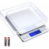 Balance De Précision 500g/0.01g, Balance De Cuisine/Balance De Poche/Balances De Bijoux, Haute PréCision Balance Électronique, Écran LCD Rétroéclairé, Fonction Tare & PCS, Avec 2 Plateaux -Petit Électroménager 80970950 1