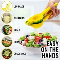 Presse-citron En Métal De Qualité Supérieure - Presse-agrumes Manuel Classique Jaune Et Vert -Petit Électroménager 81198635 3