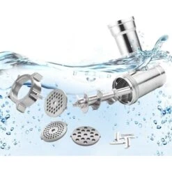 Hachoir à Viande Électrique à Double Usage, Coupe-légumes Multifonction Avec Kit De Cookie Et 3 Plaques De Broyage, 4 Cônes, 500W -Petit Électroménager 81371317 5