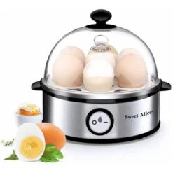 Cuiseur à œufs, Cuiseur à œufs Électrique Sweet Alice 360 W Appareil Vapeur Sans BPA Pour 1 à 7 œufs Doseur Et Perce-oeufs Inclus