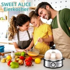 Cuiseur à œufs, Cuiseur à œufs Électrique Sweet Alice 360 W Appareil Vapeur Sans BPA Pour 1 à 7 œufs Doseur Et Perce-oeufs Inclus -Petit Électroménager 81385543 4