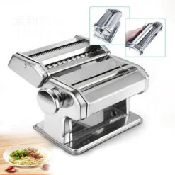 AUFUN Machine Tirée Machine De Pâtes Manuelles En Acier Inoxydable Argent Pour 8 épaisseur De Pâte Différente, -Petit Électroménager 85430963 3