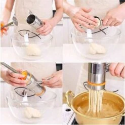 Machine à Pâtes Manuelles, Presse à Pâtes Manuelle, Machine à Nouilles Manuelle, Machine à Pâtes En Acier Inoxydable, Livré Avec 7 Moules Pour Spaghettis Manuels - -Petit Électroménager 85786147 5