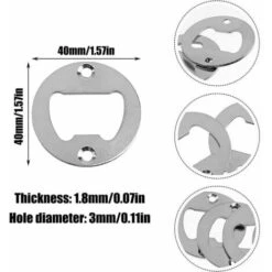 16 Pièces Ouvre-Bouteille Bricolage Artisanat, Petit Ouvre-bière Ouvre-Bouteille, Ouvre-Bouteille Avec Des Vis, Avec 32 Vis, Pour Ouvrir Des Bouteilles De Bière, Des Bouteilles De Jus，Starlight Zhuoxu -Petit Électroménager 85793444 4