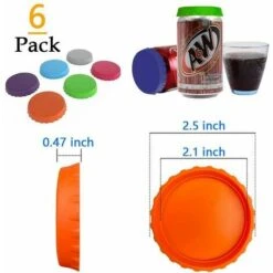 OAAO Couvercles De Canette De Soda En Silicone, Lot De 6 Couvercles De Canette De Soda/boisson/bière Réutilisables, Couvercles De Canette, Bouchons De Canette, Couvercle De Canette, économiseur De Can 9 OAAO Couvercles De Canette De Soda En Silicone, Lot De 6 Couvercles De Canette De Soda/boisson/bière Réutilisables, Couvercles De Canette, Bouchons De Canette, Couvercle De Canette, économiseur De Can -Petit Électroménager 87200832 3