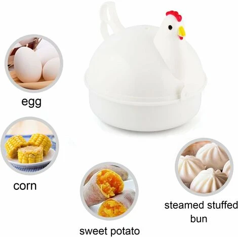 Egg Boiler,Cuiseur à Oeufs Big Boiley 13.3 15.7 15.7cm, Micro-ondes Boiler Rapid Egg Cooking Appliances,4 Oeufs 6 Egg Boiler,Cuiseur à Oeufs Big Boiley 13.3 15.7 15.7cm, Micro-ondes Boiler Rapid Egg Cooking Appliances,4 Oeufs – Image 4