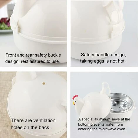 Egg Boiler,Cuiseur à Oeufs Big Boiley 13.3 15.7 15.7cm, Micro-ondes Boiler Rapid Egg Cooking Appliances,4 Oeufs 7 Egg Boiler,Cuiseur à Oeufs Big Boiley 13.3 15.7 15.7cm, Micro-ondes Boiler Rapid Egg Cooking Appliances,4 Oeufs – Image 5