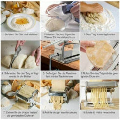 Machine à Pâtes Manuelle Pour Faire Des Pâtes Spaghettis Tagliatelles Lasagnes 20 X 20 X 15 Cm - Argent -Petit Électroménager 87863611 3