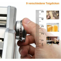 Machine à Pâtes Manuelle Pour Faire Des Pâtes Spaghettis Tagliatelles Lasagnes 20 X 20 X 15 Cm - Argent -Petit Électroménager 87863611 4