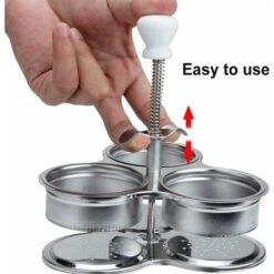 Braconnier à œufs, Cuiseur à œufs, Pochoir à œufs Avec TROIS Grilles, Cuiseur à œufs, Coquetiers Pochés, Acier Inoxydable, Panier Vapeur, Revêtement Antiadhésif, Accessoires De Cuisine -Petit Électroménager 88334903 4