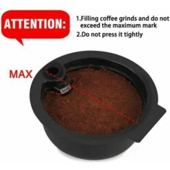 Dosettes De Cafe, Filtre A Cafe Reutilisable, Capsule De Cafe En Plastique Rechargeable Avec Cuillere Pour Machine A Cafe Bosch Tassimo, 180 Ml -Petit Électroménager 88667782 3