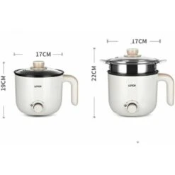 Petite Marmite électrique En Acier Inoxydable De1.3 L, Marmite électrique Portable Pour Chambre D'étudiant/studio/hôtel/camping/bureau(B) -Petit Électroménager 88671338 5