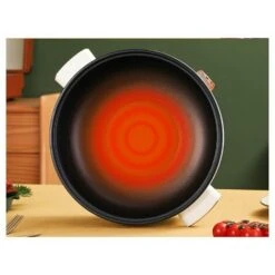 Mijoteuse Petite Chaudière électrique Domestique Multifonctionnelle Wok électrique Frit Poêle Antiadhésive (couleur Crème) -Petit Électroménager 88675369 5