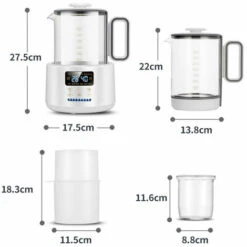 1.5L Grande Capacité Chauffe-lait à Température Constante Chauffage électrique Santé Pot Ménage Trois-en-un Bébé Conditionneur De Lait Bouilloire，blanc -Petit Électroménager 88680805 3