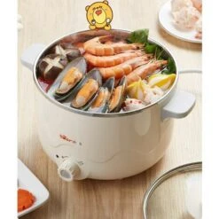 Petite Marmite électrique En Acier Inoxydable De2.5 L, Marmite électrique Portable Pour Chambre D'étudiant/studio/hôtel/camping/bureau -Petit Électroménager 88681233 5