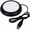 Chauffe-Tasse USB Chauffe-boissons Plaque Chauffante Dessous De Verres Pour Chauffe-Café Ustensiles Pour Bar Bureau Maison(Black)
