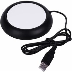 Chauffe-Tasse USB Chauffe-boissons Plaque Chauffante Dessous De Verres Pour Chauffe-Café Ustensiles Pour Bar Bureau Maison(Black)