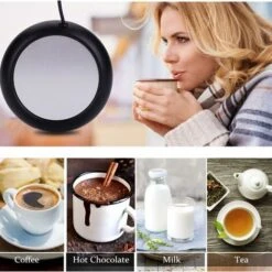 Chauffe-Tasse USB Chauffe-boissons Plaque Chauffante Dessous De Verres Pour Chauffe-Café Ustensiles Pour Bar Bureau Maison(Black) -Petit Électroménager 88919551 5