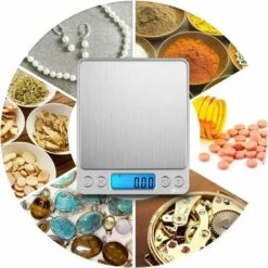 Balance De Précision, 500g/0.01g, Balance De Precision 0.01g, Balance De Cuisine Avec Fonction Tare Et Compte, Écran LCD Rétroéclairé (argent) -Petit Électroménager 89304645 5