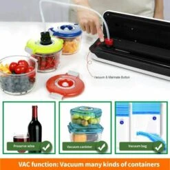 MACHINE PROFESSIONNELLE À SCELLER LES SACS SOUS VIDE POUR EMBALLER LES ALIMENTS DANS 10 SACS -Petit Électroménager 89575427 4