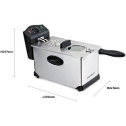 FRITEUSE ÉLECTRIQUE EN ACIER 3 LT 2000W THERMOSTAT AIGOSTAR 11 FRITEUSE ÉLECTRIQUE EN ACIER 3 LT 2000W THERMOSTAT AIGOSTAR -Petit Électroménager 89575946 5