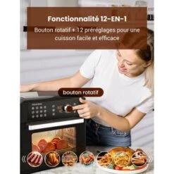 PROSCENIC T31 - Friteuse à Air Four 15L En Acier Inoxydable,l’Écran LED Tactile,12 Programmes Predefinis,Griller, Rôtir, Déshydrater -Petit Électroménager 90333514 3