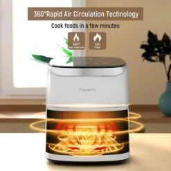 Fabuletta Friteuse Sans Huile 4L, Air Fryer 1680W, Friteuse à Air Chaud Avec 9 Programmes, 65 à 230 °C, Température Réglable, Timer, Airfryer Pour 2-3 Personnes, Panier De Friture Anti-adhérant, Blanc 9 Fabuletta Friteuse Sans Huile 4L, Air Fryer 1680W, Friteuse à Air Chaud Avec 9 Programmes, 65 à 230 °C, Température Réglable, Timer, Airfryer Pour 2-3 Personnes, Panier De Friture Anti-adhérant, Blanc -Petit Électroménager 90498360 3