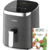 Fabuletta Friteuse Sans Huile 4L, Air Fryer 1680W, Friteuse à Air Chaud Avec 9 Programmes, 65 à 230 °C, Température Réglable, Timer, Airfryer Pour 2-3 Personnes, Panier De Friture Anti-adhérant, Gris -Petit Électroménager 90498417 1
