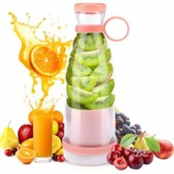 Portable Blender Bouteille,  USB Rechargeable Mini Mixeur Blender Multifonctionnel Fresh Juice Blender Bouteille Mixeur De Fruits électrique Avec Poignée