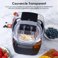 Sorbetiere Amovible Sorbetière à Réfrigération Physique Machine à Glace Avec Grande Capacité 1.5l -Petit Électroménager 90604968 4