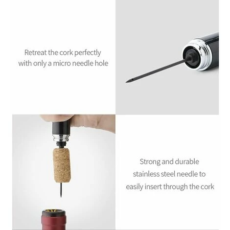 Tire Bouchon,Tire-Bouchon À Pression D'Air 7S Cork Pops Out,Tire Bouchon Pompe À Air,Tire Bouchon Air Comprimé,Tire Bouchon Air Pression Avec Coupe-Capsule,Ouverture De Bouteille Portable Accessoire G 7 Tire Bouchon,Tire-Bouchon À Pression D'Air 7S Cork Pops Out,Tire Bouchon Pompe À Air,Tire Bouchon Air Comprimé,Tire Bouchon Air Pression Avec Coupe-Capsule,Ouverture De Bouteille Portable Accessoire G – Image 5