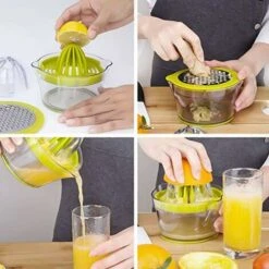 Presse-agrumes Manuel Multifonction 4-en-1 Avec Mesure Gravée 400ml, Pour Oranges, Citrons, Agrumes, 2 Alésoirs Inclus -Petit Électroménager 90707727 5