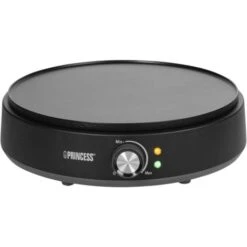 Princess Deluxe Crêpière Voyant Lumineux, Revêtement Anti-adhésif Noir