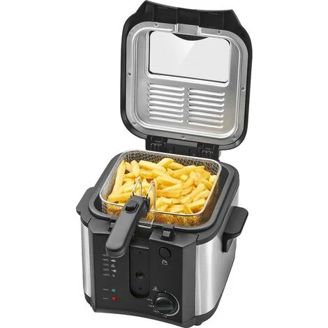 Bomann FR2253 Friteuse Capacité 2.5 Litres 1600W Noir/Argent 4 Bomann FR2253 Friteuse Capacité 2.5 Litres 1600W Noir/Argent – Image 2