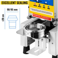 VEVOR Machine A Sceller La Tasse De The Automatique 450 W, Scellant A Tasse De The A Bulles Modes Manuel Et Automatique, Machine De Cachetage De Tasse 220 V Scelleur De Gobelet Bonne Etancheite -Petit Électroménager 92384817 5