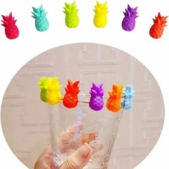 WddnAot Zasiene Marqueurs De Verre à Vin 24 Pièces Marqueurs De Verre Silicone Fruits Mélangés Marqueurs Verre Silicone En Vin Silicone Marqueur Pour Verre à Vin Pour Party Vin Boisson Accessoire -Petit Électroménager 92400068 3