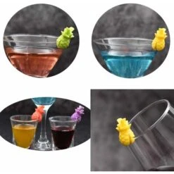 WddnAot Zasiene Marqueurs De Verre à Vin 24 Pièces Marqueurs De Verre Silicone Fruits Mélangés Marqueurs Verre Silicone En Vin Silicone Marqueur Pour Verre à Vin Pour Party Vin Boisson Accessoire -Petit Électroménager 92400068 5
