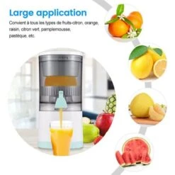 Presse-agrumes électrique Mains Libres Pour Orange, Citron, Pomme, Tomate, Raisin, Alimenté Par USB, Détachable Et Lavable, Vert -Petit Électroménager 92464057 3