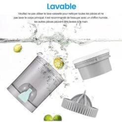 Presse-agrumes électrique Mains Libres Pour Orange, Citron, Pomme, Tomate, Raisin, Alimenté Par USB, Détachable Et Lavable, Vert -Petit Électroménager 92464057 4