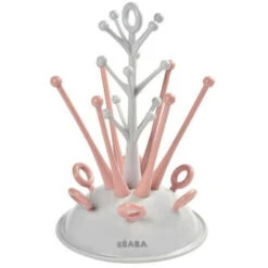 BEABA, Egoutte Biberons Arbre, Vieux Rose