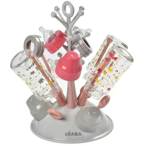 BEABA, Egoutte Biberons Arbre, Vieux Rose 4 BEABA, Egoutte Biberons Arbre, Vieux Rose – Image 2