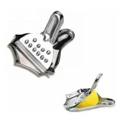 Presse-agrumes Manuel En Acier Inoxydable Pour Orange, Citron, Citron Vert Et Agrumes - Lot De 4, Taille 12,5 X 6,5 Cm, Couleur Argentée.