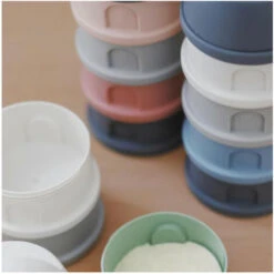 BEABA, Boîte Doseuse, 4 Compartiments, Mineral Grey / Pink -Petit Électroménager 92756102 3