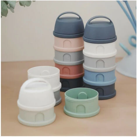 BEABA, Boîte Doseuse, 4 Compartiments, Mineral Grey / Blue 4 BEABA, Boîte Doseuse, 4 Compartiments, Mineral Grey / Blue – Image 2