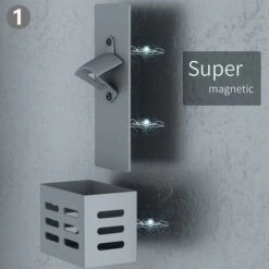 Blue Dream Magnétique Décapsuleur,Ouvre-Bouteilles En Acier Avec Cap Catcher,Mural Décapsuleur Pour La Maison,Amants De Bière Cadeau (grise) 8 Blue Dream Magnétique Décapsuleur,Ouvre-Bouteilles En Acier Avec Cap Catcher,Mural Décapsuleur Pour La Maison,Amants De Bière Cadeau (grise) -Petit Électroménager 92844856 2