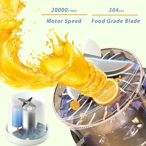 (Couleur Rose)Gourde Mini Blender Portable Fresh Juice, Mixeur Sans Fil Rechargeable Par USB Pour Smoothie Et Milk Shake, Mélangeur Transportable Pour Le Sport, Travail, Fitness, Jus Frais Portatif 5 (Couleur Rose)Gourde Mini Blender Portable Fresh Juice, Mixeur Sans Fil Rechargeable Par USB Pour Smoothie Et Milk Shake, Mélangeur Transportable Pour Le Sport, Travail, Fitness, Jus Frais Portatif – Image 3