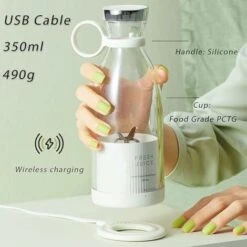 (Couleur Rose)Gourde Mini Blender Portable Fresh Juice, Mixeur Sans Fil Rechargeable Par USB Pour Smoothie Et Milk Shake, Mélangeur Transportable Pour Le Sport, Travail, Fitness, Jus Frais Portatif 11 (Couleur Rose)Gourde Mini Blender Portable Fresh Juice, Mixeur Sans Fil Rechargeable Par USB Pour Smoothie Et Milk Shake, Mélangeur Transportable Pour Le Sport, Travail, Fitness, Jus Frais Portatif -Petit Électroménager 93436985 5