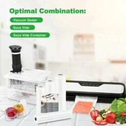2 Rouleaux De Mise Sous Vide, Pour Machine Sous Vide Foodsaver, (20cm X 5m Chaque) -Petit Électroménager 93458940 4